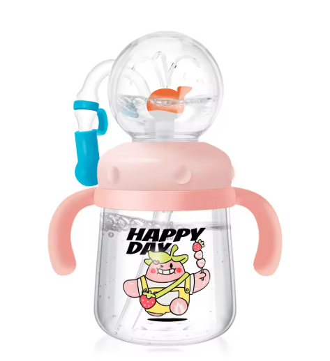 Kids Whale Fountain Water Bottle – Leakproof Tritan Sippy Cup