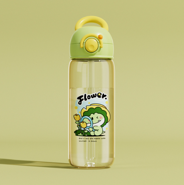 Kids Whale Fountain Water Bottle – Leakproof Tritan Sippy Cup